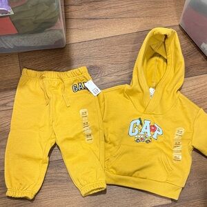 Baby GAP - Mustard Yellow Sweatpants and Hoodie Set (12-18 mos)